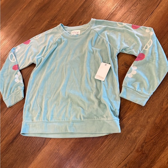 NWT P.J. Salvage Blue Peace and Heart Pajama Set - Picture 5 of 9